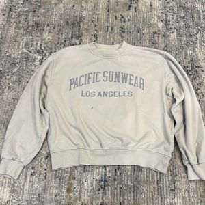 PacSun Women's Cream Sweatshirt Size Small